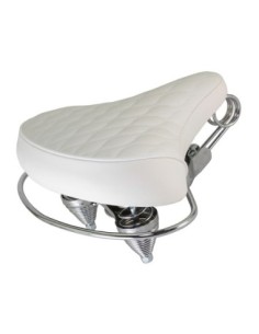 Beach Cruisers Saddle Diamond Web Spring White.